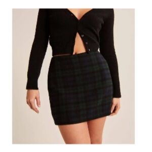 Abercrombie Plaid Mini Skirt - Blue/Green